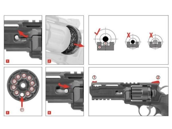 Elite Force by Umarex H8R Gen2 CO2 Powered Airsoft Revolver (Black - 2.6446) - Image 7