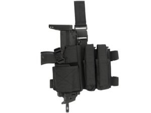 8 Fields SMG Dropleg Holster (2 Mag. Pouch - Black)