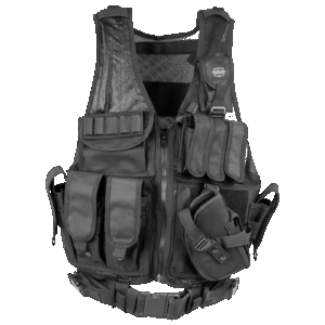 Valken Crossdraw Vest-Black-Adult