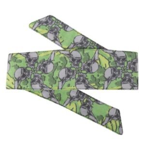 HK Hostilewear Headband - Skulls Neon