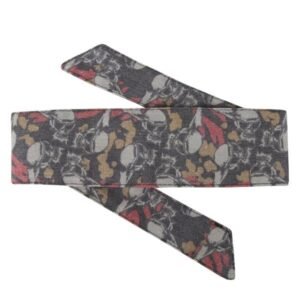 HK Hostilewear Headband - Skulls Tan/Red