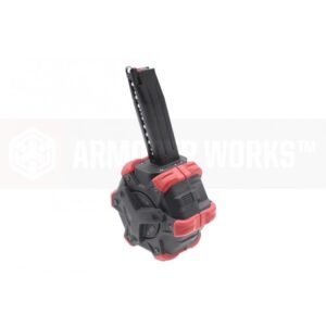 Armorer Works Custom Adaptive Drum Magazine - Red - Hi-Capa/HX Series