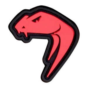 VIPER Rubber Logo Patch - Venom Red