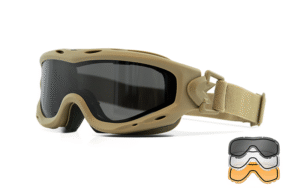 30072025688a5f53a900e.png Wiley X SPEAR Dual Lens - Matte Tan Frame - Grey/Clear/Light Rust Shields