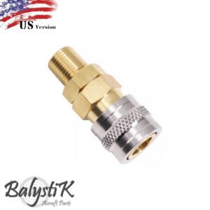 30072025688a61a8c6485.jpeg Balystik female coupler 1/8 NPT male thread US - Gold / Silver