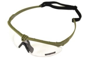 Nuprol Battle Pro Eye Protection - Green Frame - Clear Lens