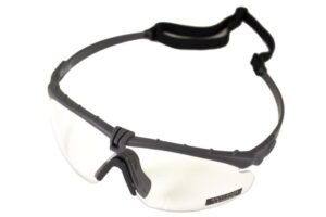 Nuprol Battle Pro Eye Protection - Grey Frame - Clear Lens