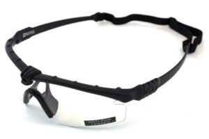 Nuprol Battle Pro Eye Protection with Insert - Black Frame - Clear Lens