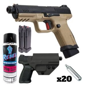 Cybergun CANiK TP9 Elite Complete CO2 Bundle - Black/FDE