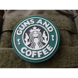 JTG Guns and Coffee 3D Rubber Patch - 3D Rubber Patch