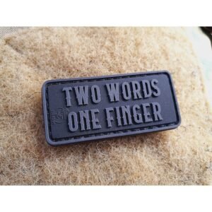 JTG Two Words One Finger Micro 3D Rubber Patch - Black Ops