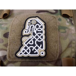 JTG Northman Tribal Dragon Ship Head 3D Rubber Patch - Full Colour