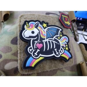 JTG Skeleton Rainbow Unicorn 3D Rubber Patch