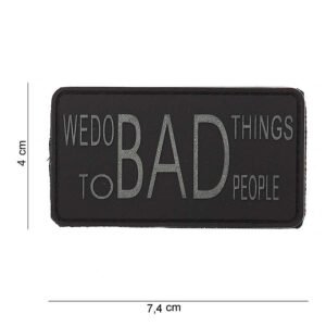 101 We Do Bad Things 3D PVC Patch