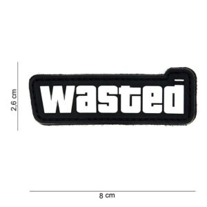 101 GTA Wasted 3D PVC Patch - Black/White