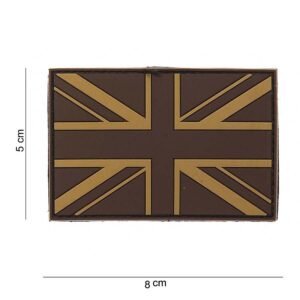 101 Union Jack UK Flag 3D PVC Patch - Desert
