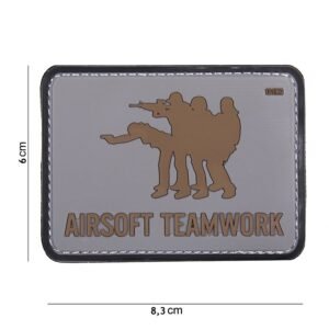 140120266967a6f57f0b6.jpeg 101 Airsoft Teamwork 3D PVC Patch - Grey