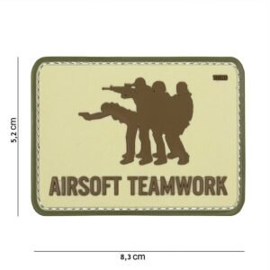 140120266967a6f642fa2.jpeg 101 Airsoft Teamwork 3D PVC Patch - Sand
