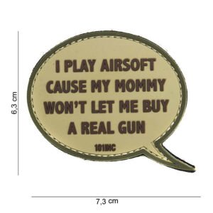 101 I Play Airsoft 3D PVC Patch - Sand