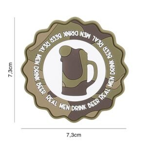 101 Real Men Drink Beer 3D PVC Patch - Woodland