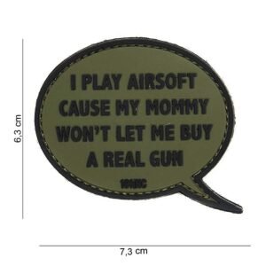 101 I Play Airsoft 3D PVC Patch - Olive