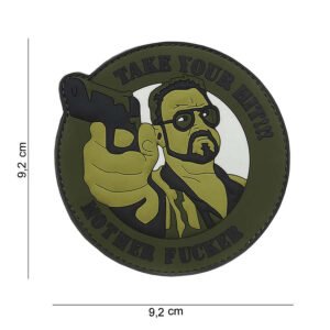 101 Take Your Hit Lebowski 3d PVC Patch - Olive