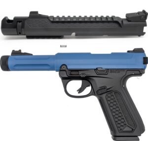 2103202669beb999172ed.jpeg Action Army Two Tone Blue AAP-01 Pistol + Black Mamba CNC Upper Combo Pack