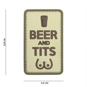 101 Beer & Tits 3D PVC Patch - Tan