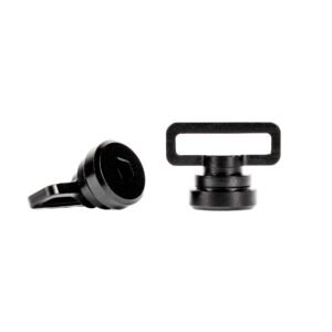 180520266a0a649583c4e.jpeg HK Army Aluminium Chin Strap Screw Set - Black (Proflex)