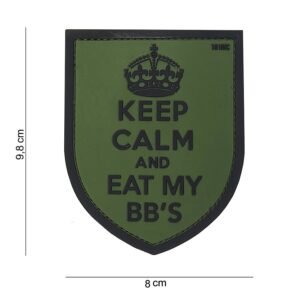 101 Keep Calm & Eat My BB's 3D PVC Patch - Olive