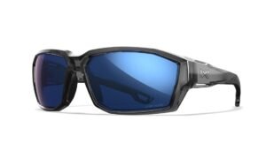 Wiley X ALPINE Ballistic Sunglasses - Gloss Crystal Grey Frame - CAPTIVATE Polarised Blue Mirror Lens
