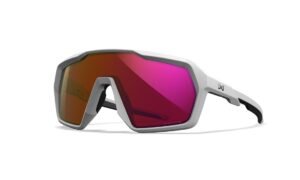 Wiley X Citadel Ballistic Sunglasses - Polished White Frame - CAPTIVATE Red Mirror Lenses