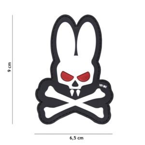 040720266a49145e13d05.jpeg 101 Skull Bunny 3D PVC Patch - White