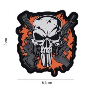 040720266a49145ea1f0e.jpeg 101 Punish Skull Crossed Guns 3D PVC Patch