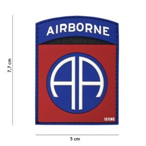 040720266a49182d0f370.jpeg 101 Airborne 82nd 3D PVC Patch - Red
