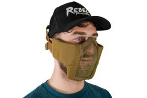 240720266a62cdae1e347.jpeg Rebel Precision Gen2 Steel Mesh Lower Face Mask - Tan