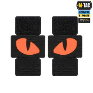 050820266a7332f54278a.png M-Tac Tiger Eyes Laser Cut Cordura Couple Patch - Black/Red