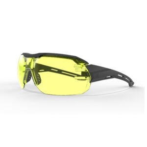 Edge Eyewear Kabru - Black Frame with Black TPR / Vapor Shield Yellow Lens